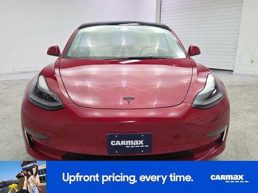 Red 2022 Tesla Model 3 Long Range