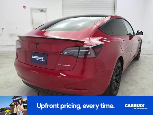 Red 2022 Tesla Model 3 Long Range