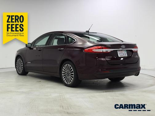 Burgundy 2017 Ford Fusion Hybrid SE