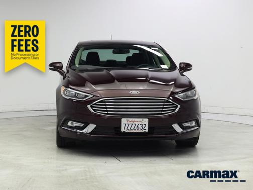 Burgundy 2017 Ford Fusion Hybrid SE