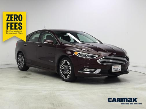 Burgundy 2017 Ford Fusion Hybrid SE