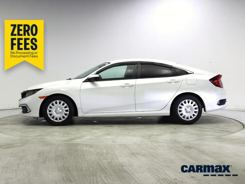 White 2021 Honda Civic LX