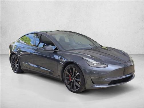 Silver/Gray 2020 Tesla Model 3 Performance