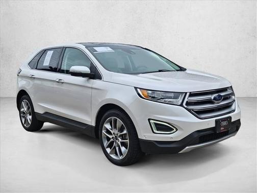 White Platinum Metal 2017 Ford Edge Titanium