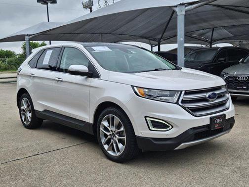 White Platinum Metal 2017 Ford Edge Titanium