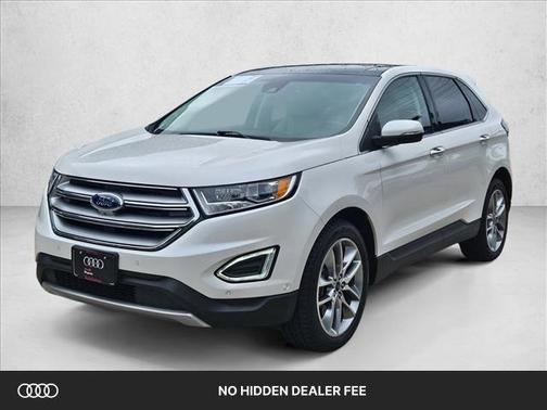 White Platinum Metal 2017 Ford Edge Titanium
