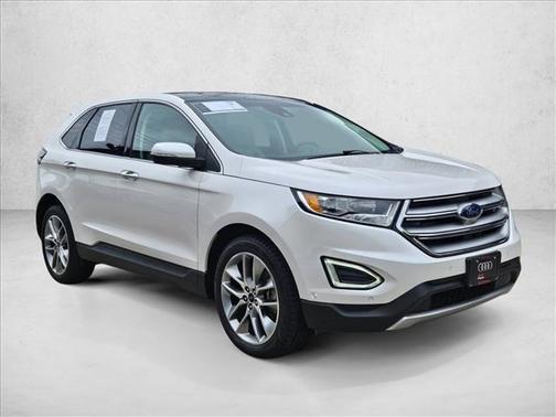 White Platinum Metal 2017 Ford Edge Titanium