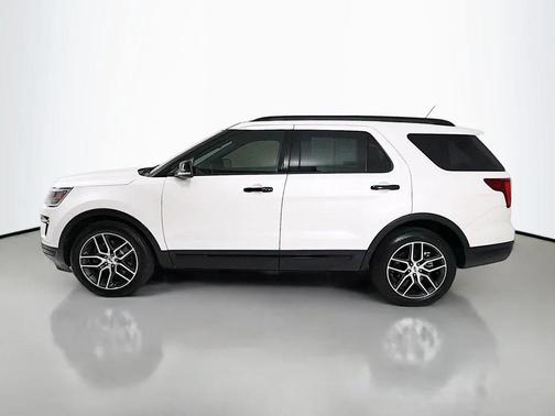 White Platinum Metallic Tri-Coat 2019 Ford Explorer Sport