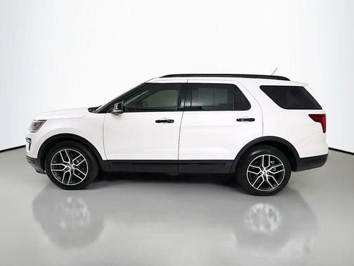 White Platinum Metallic Tri-Coat 2019 Ford Explorer Sport