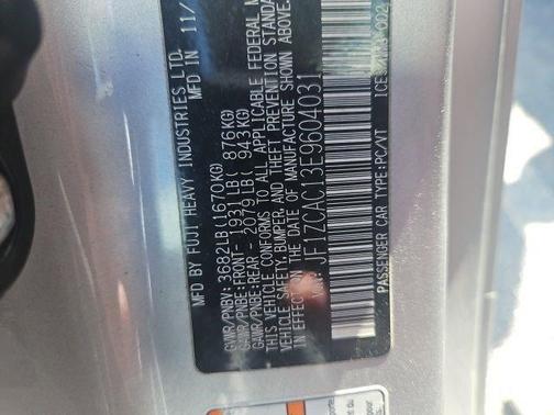 Sterling Silver Metallic 2014 Subaru BRZ Limited