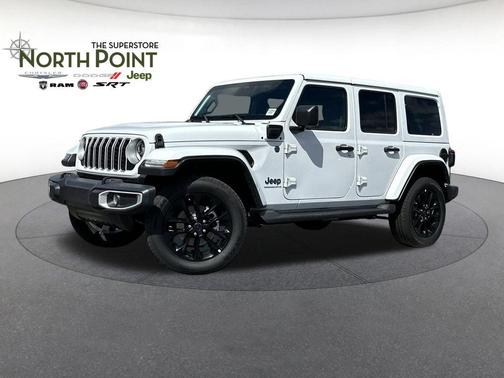 Bright White Clearcoat 2025 Jeep Wrangler 4xe Sahara