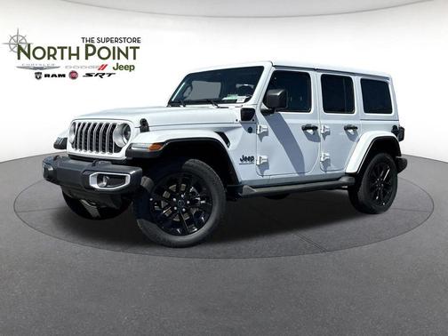 Bright White Clearcoat 2025 Jeep Wrangler 4xe Sahara