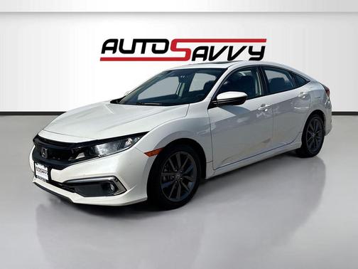 Platinum White Pearl 2020 Honda Civic EX-L