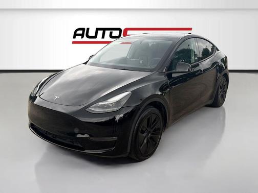 Solid Black 2025 Tesla Model Y Long Range Dual Motor Rear-Wheel Drive