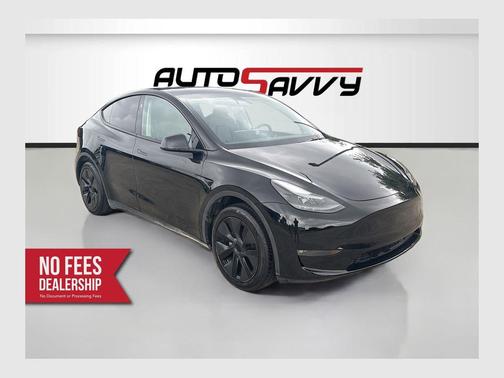 Solid Black 2025 Tesla Model Y Long Range Dual Motor Rear-Wheel Drive