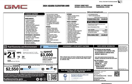 2024 GMC Acadia Elevation