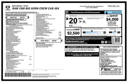Hydro Blue Pearlcoat 2026 RAM 1500 Big Horn