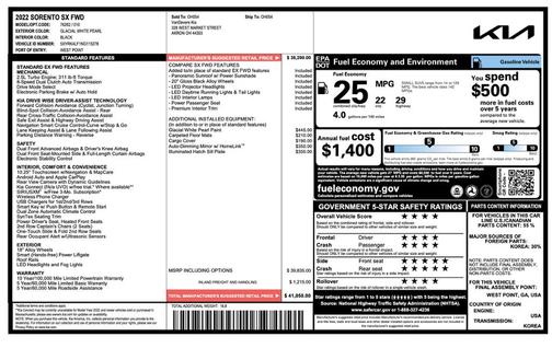 Glacial White Pearl 2022 Kia Sorento SX