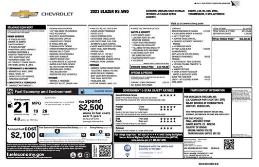 Sterling Gray Metallic 2023 Chevrolet Blazer RS