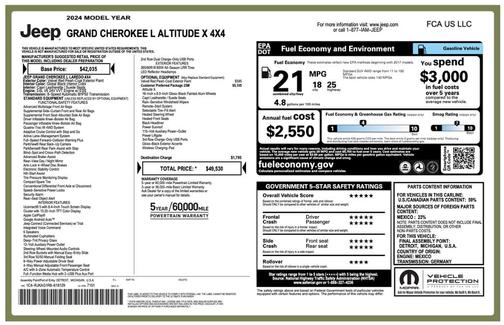 Velvet Red Pearlcoat 2024 Jeep Grand Cherokee L Laredo