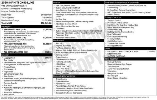 2020 INFINITI QX80 Luxe