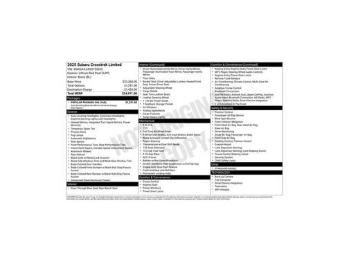 2025 Subaru Crosstrek Limited