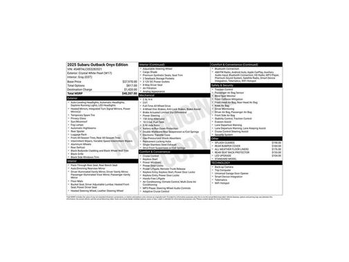 2025 Subaru Outback Onyx Edition
