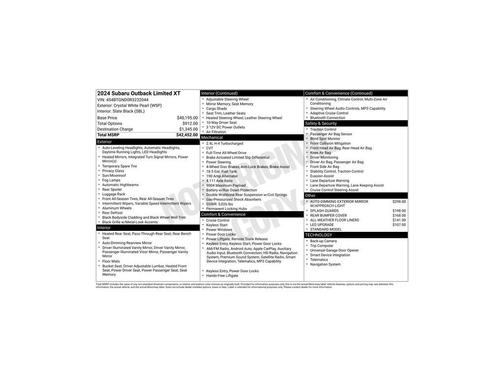 Crystal White Pearl 2024 Subaru Outback Limited XT