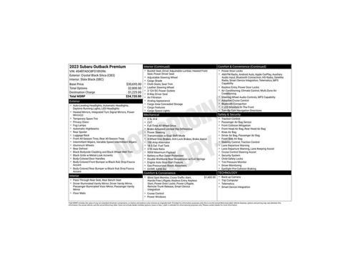 Black 2023 Subaru Outback Premium