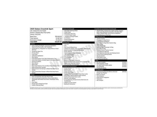 2025 Subaru Crosstrek Sport