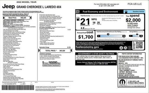 2022 Jeep Grand Cherokee L Laredo