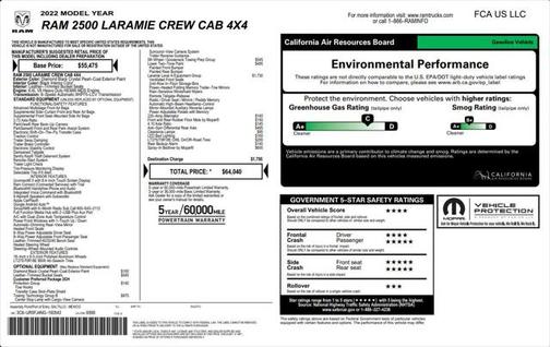 2022 RAM 2500 Laramie Crew Cab 4x4 6'4' Box