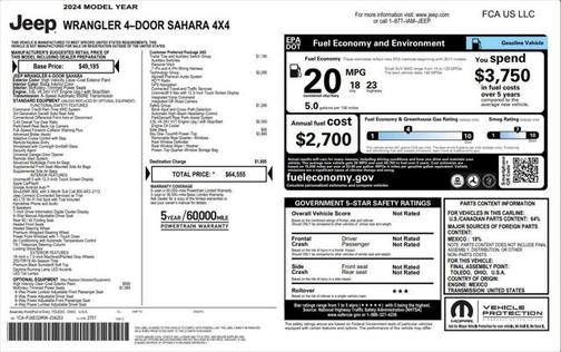 2024 Jeep Wrangler 4-Door Sahara 4x4