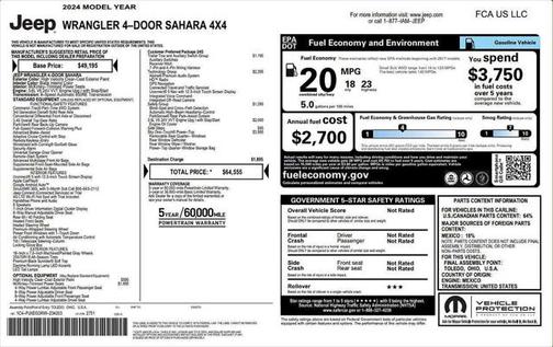 2024 Jeep Wrangler 4-Door Sahara 4x4