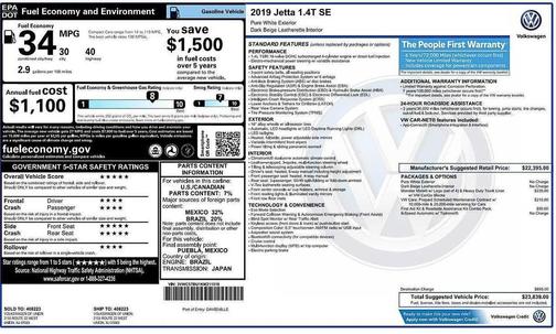2019 Volkswagen Jetta 1.4T SE