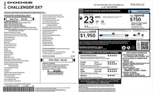 2016 Dodge Challenger SXT