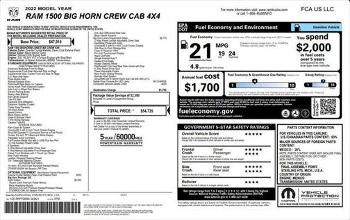 2022 RAM 1500 Big Horn/Lone Star