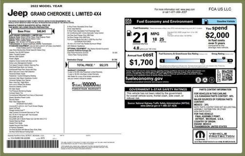2022 Jeep Grand Cherokee L Limited