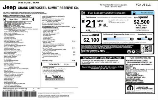 2023 Jeep Grand Cherokee L Summit Reserve