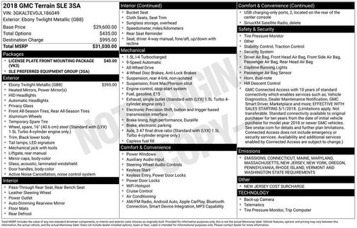 2018 GMC Terrain SLE