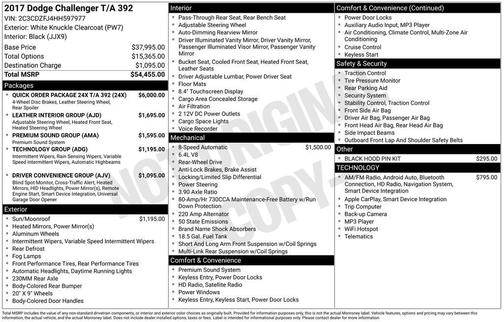 2017 Dodge Challenger R/T 392