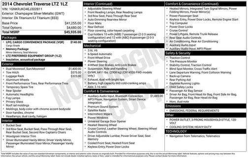 2014 Chevrolet Traverse LTZ