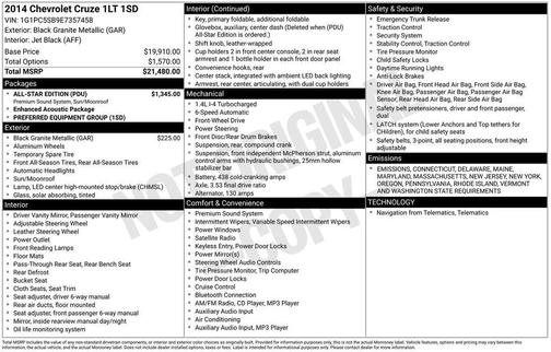 2014 Chevrolet Cruze 1LT