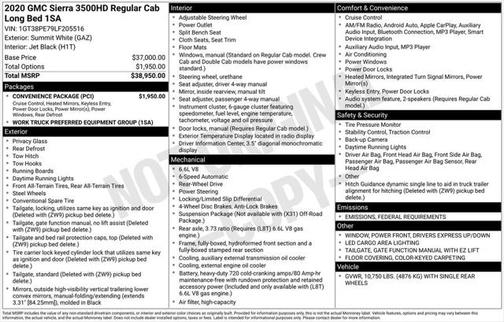 2020 GMC Sierra 3500 Base