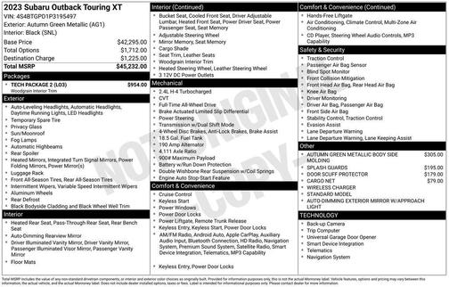 2023 Subaru Outback Touring XT