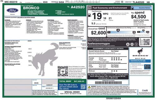 Marsh Gray 2026 Ford Bronco Big Bend