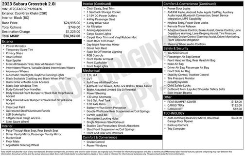 2023 Subaru Crosstrek Base