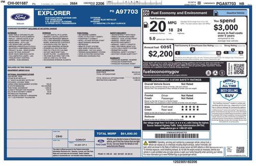 Stone Blue Metallic 2023 Ford Explorer Platinum