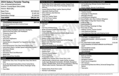 2024 Subaru Forester Touring
