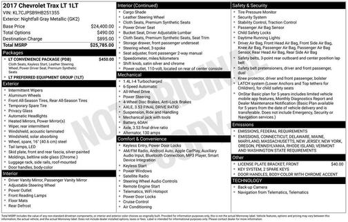 2017 Chevrolet Trax LT